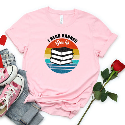 I Read Banned Books Shirt (Unisex V-Neck) - DTF Dallas 