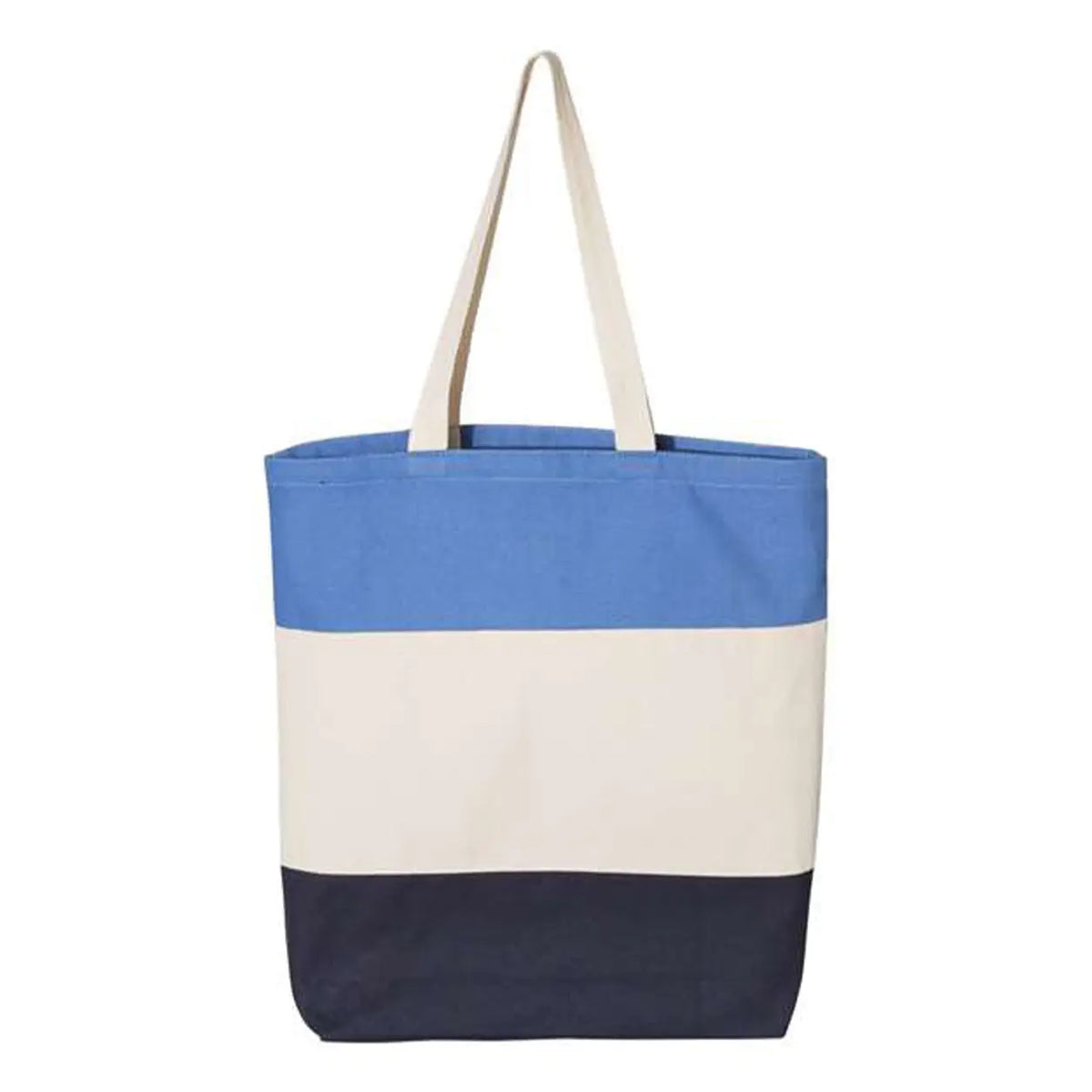 Q125900D 10L Tri-Color Canvas Tote Bag - Three-Tone Mini Shopper - DTF Dallas 
