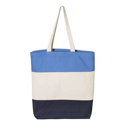 Q125900D 10L Tri-Color Canvas Tote Bag - Three-Tone Mini Shopper - DTF Dallas 