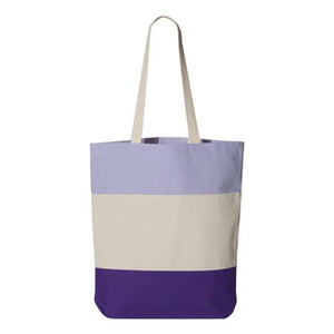 Q125900D 10L Tri-Color Canvas Tote Bag - Three-Tone Mini Shopper - DTF Dallas 