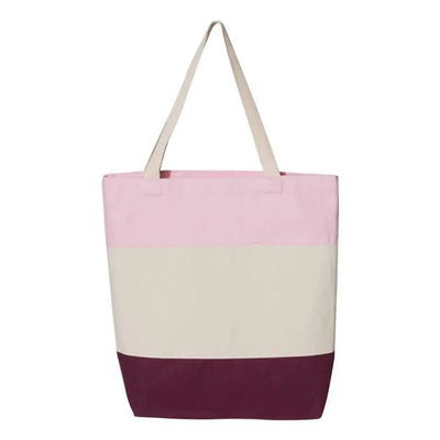 Q125900D 10L Tri-Color Canvas Tote Bag - Three-Tone Mini Shopper - DTF Dallas 