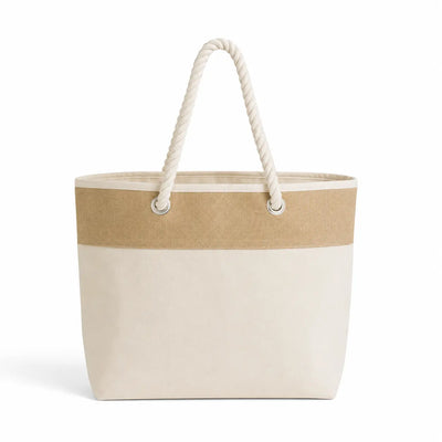 Closeout Large Fancy Canvas Rope Tote Bag - RJ260 - DTF Dallas 