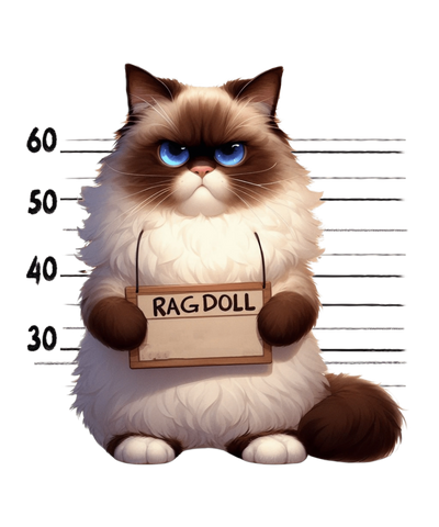Ragdoll Cat Design - DTF Ready To Press - DTF Dallas 