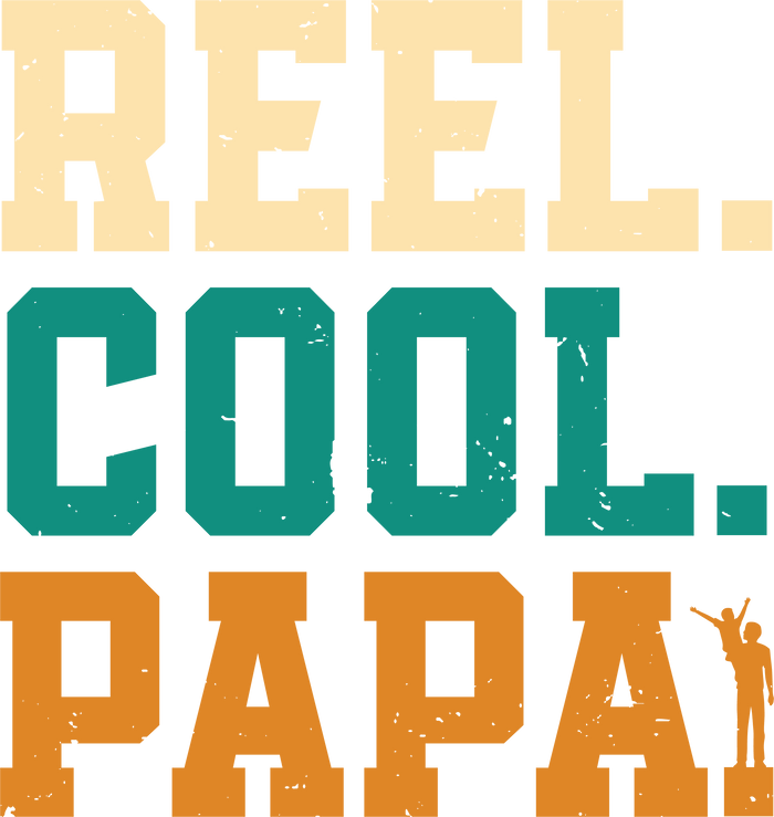 Reel Cool Papa Design pressed on a garment