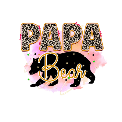 Papa Bear  Father's Day Design - DTF Ready To Press - DTF Dallas 