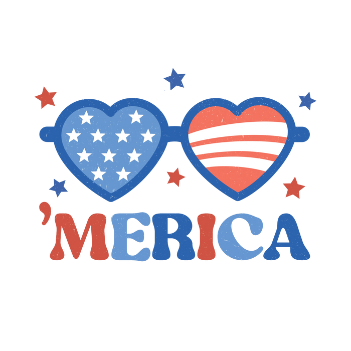 'Merica Design pressed on a garment