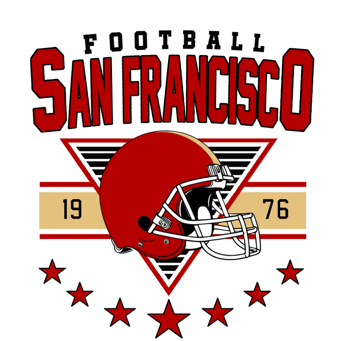San Francisco 49ers Design pressed on a garment