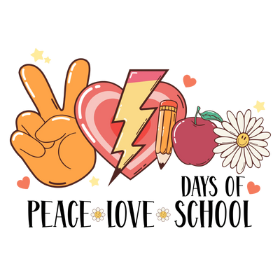 100 Days of Peace Love School Design | DTF Dallas - DTF Dallas 