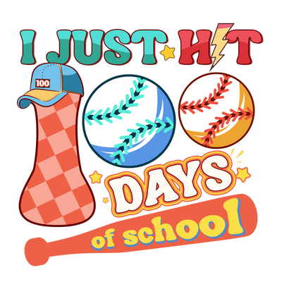 I Hit 100 Days of School Design DTF-Ready (V1) | DTF Dallas - DTF Dallas 