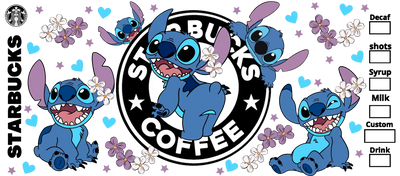 UV DTF 16 oz Libbey Glass Cup Wrap Disney | DTF Dallas - DTF Dallas 