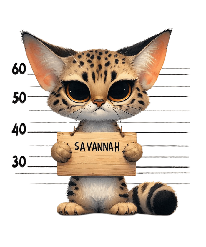 Savannah Cat Design pressed on a garment