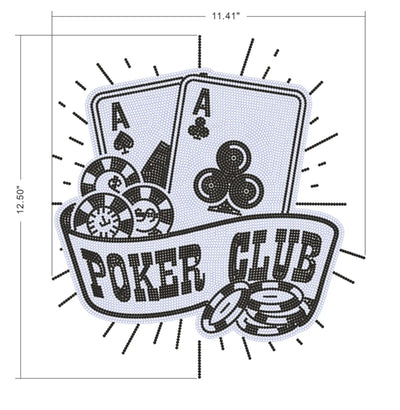 24025 Poker Club Rhinestone | DTF Dallas