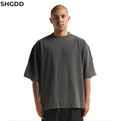 Custom | Shaka Wear SHGDD Max Heavyweight Garment-Dyed Drop Shoulder Unisex T-Shirt - DTF Dallas 