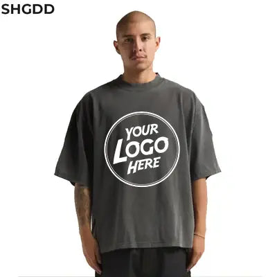 Custom | Shaka Wear SHGDD Max Heavyweight Garment-Dyed Drop Shoulder Unisex T-Shirt - DTF Dallas 