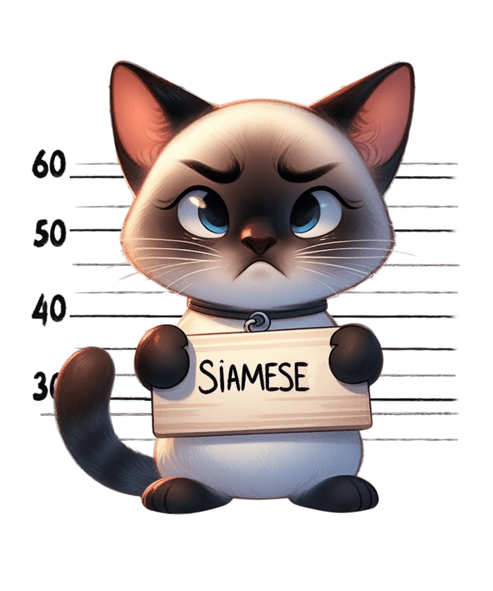 Siamese Cat Kitten Design pressed on a garment