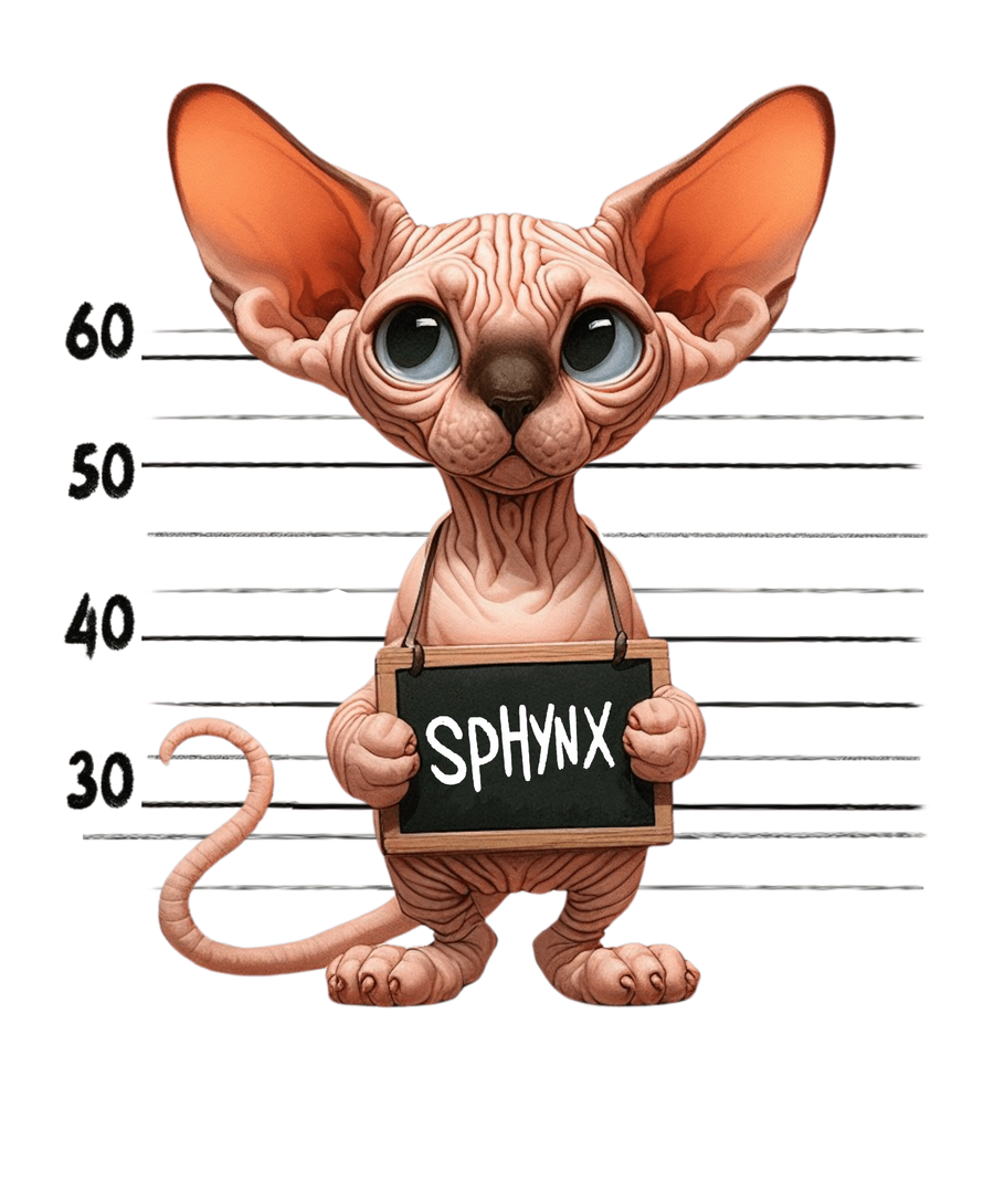 Sphynx Cat Dad Design - DTF Ready To Press