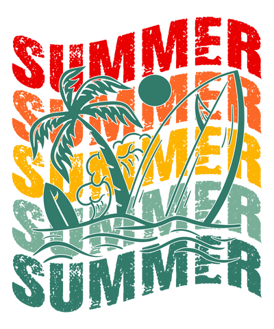 Colorful Summer Design - DTF Ready To Press - DTF Dallas 