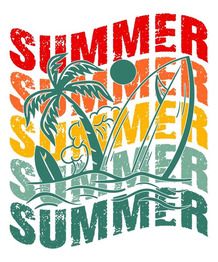 Colorful Summer Design pressed on a garment