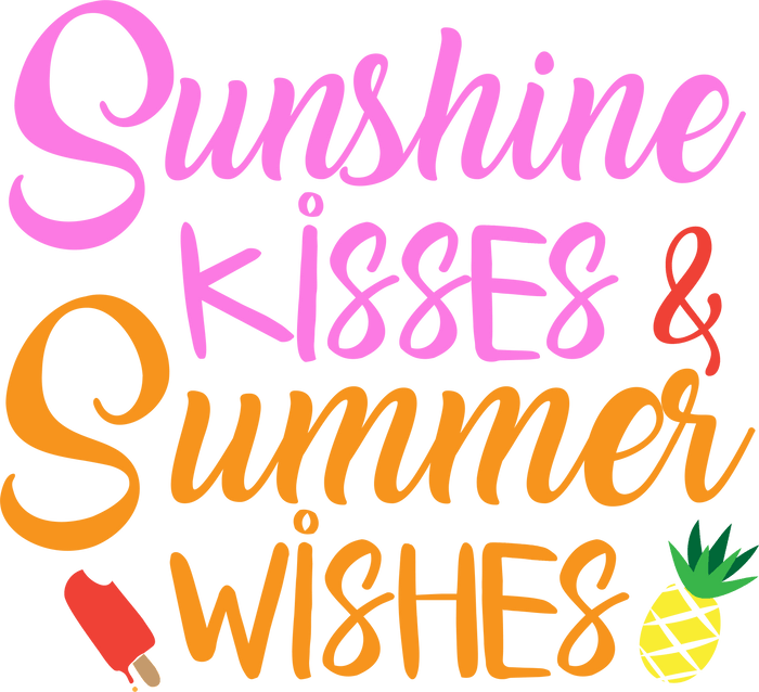 Sunshine Kisses Design pressed on a garment