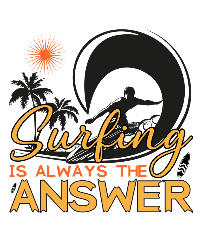 Surfing Lover Design pressed on a garment