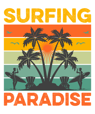 Surfing Paradise Design - DTF Ready To Press - DTF Dallas 