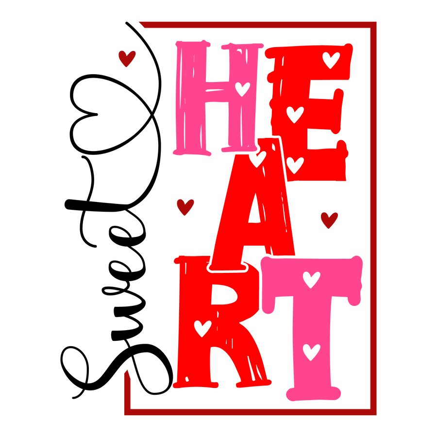 Sweet Heart Valentine's Day DTF  Ready Press V1 | DTF Dallas