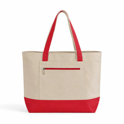 Heavy Canvas Zippered Shopping Tote Bags TG213 - DTF Dallas 