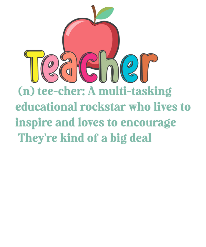 Cute Teachers Day Gift Design pressed on a garment