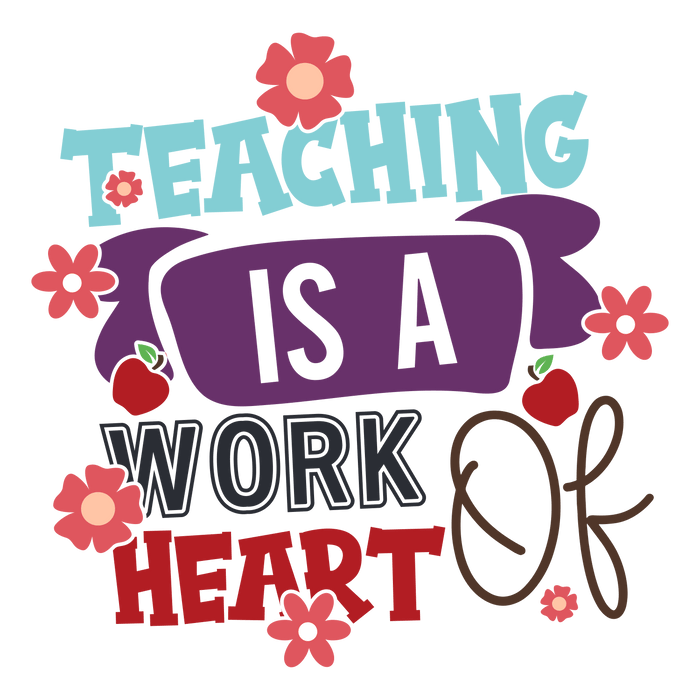Back to School Teacher Design pressed on a garment