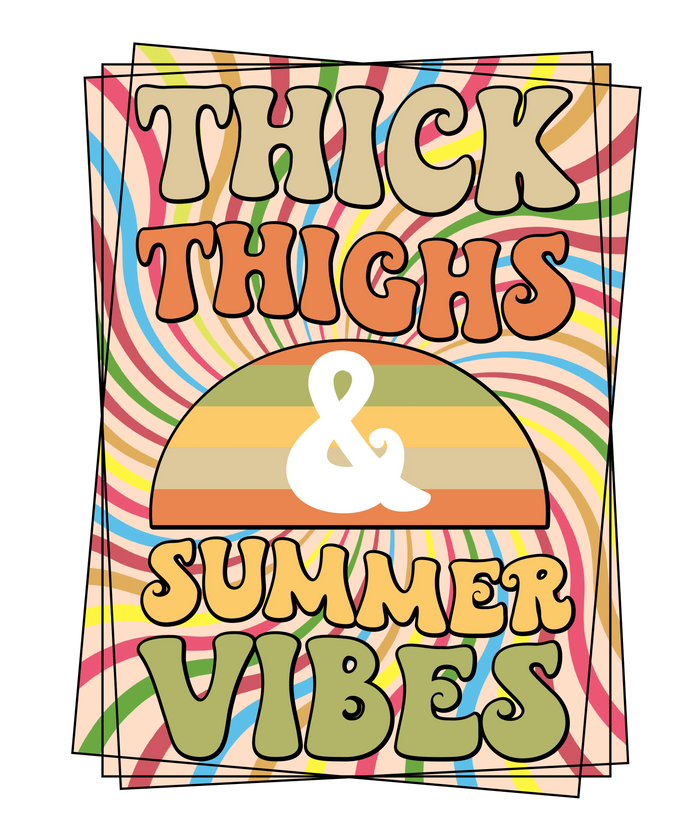 Funny Summer Vibes  Sunset Mood Collection pressed on a garment