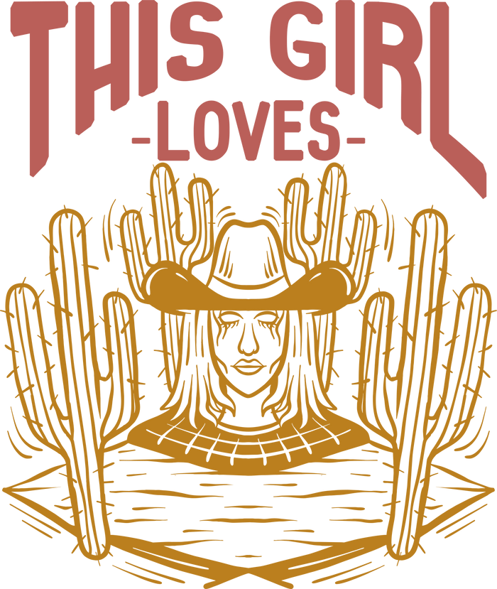 This Girl Loves Design pressed on a garment