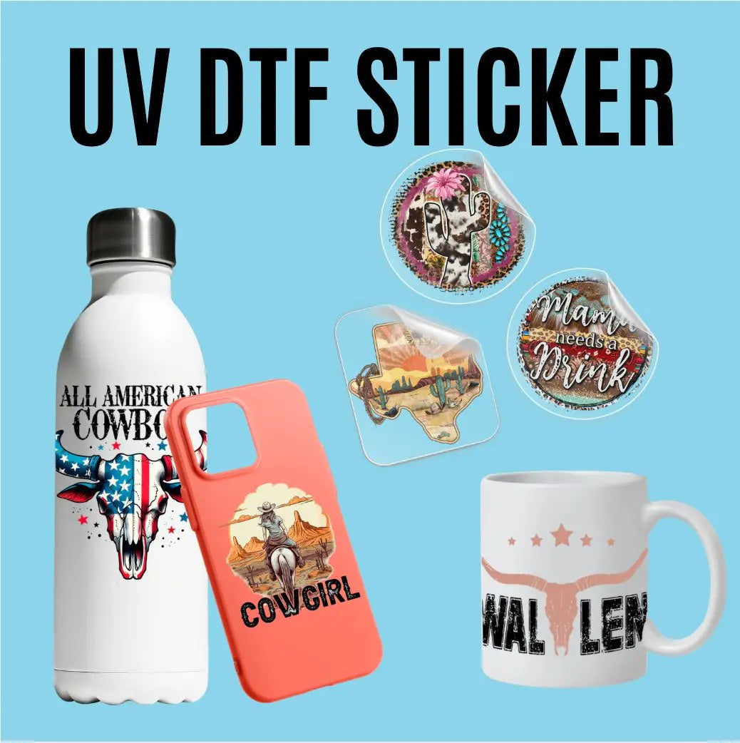 UV DTF Custom Sticker Transfers by Size - DTF Dallas 
