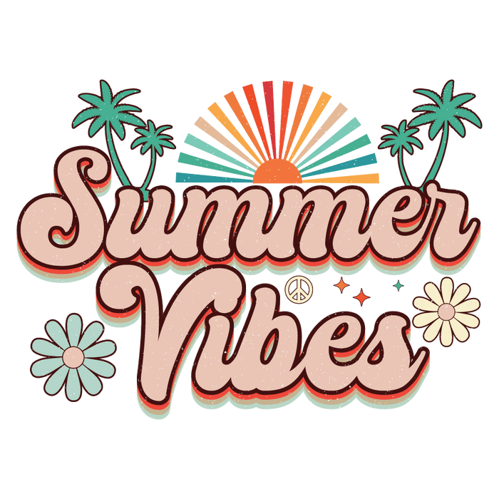 Retro Summer Vibes   Weekend Getaway Collection pressed on a garment