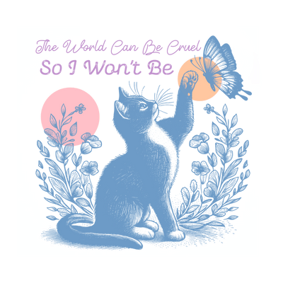 Cute Cat Design - DTF Ready To Press - DTF Dallas 