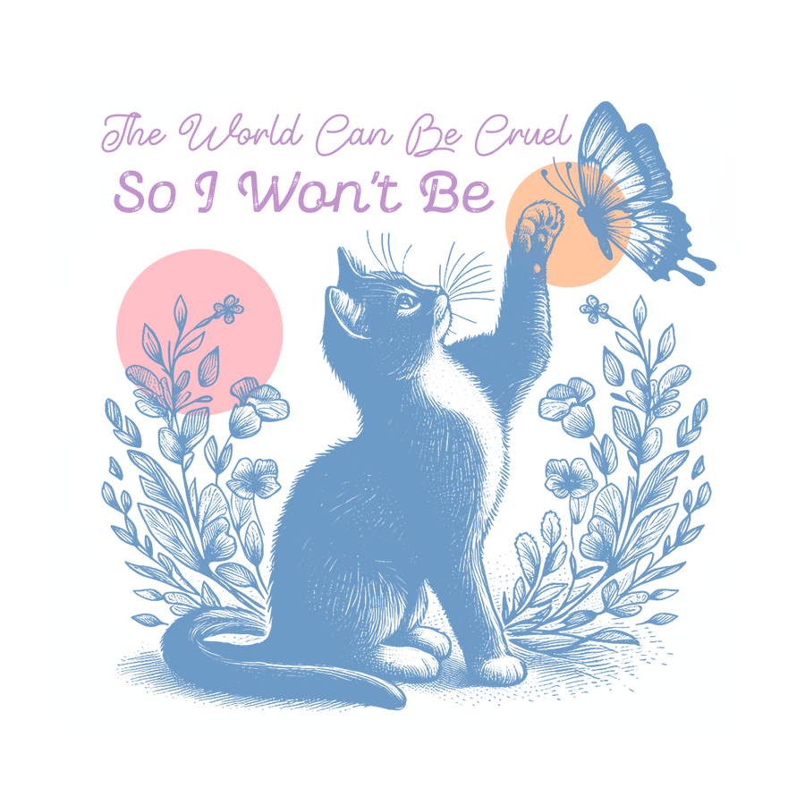 Cute Cat Design - DTF Ready To Press