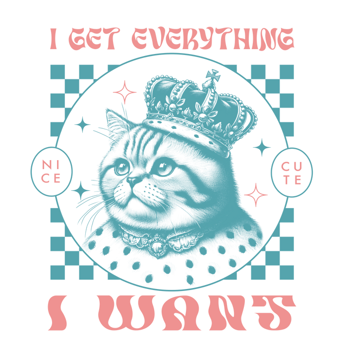 I Get Everything I Want Design pressed on a garment