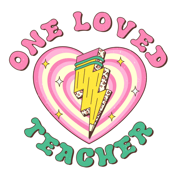 Cute Teacher Gift Design pressed on a garment
