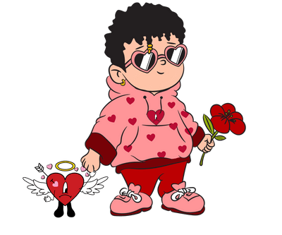 Bad Bunny Friktona Valentine's Day Design | DTF Dallas - DTF Dallas 