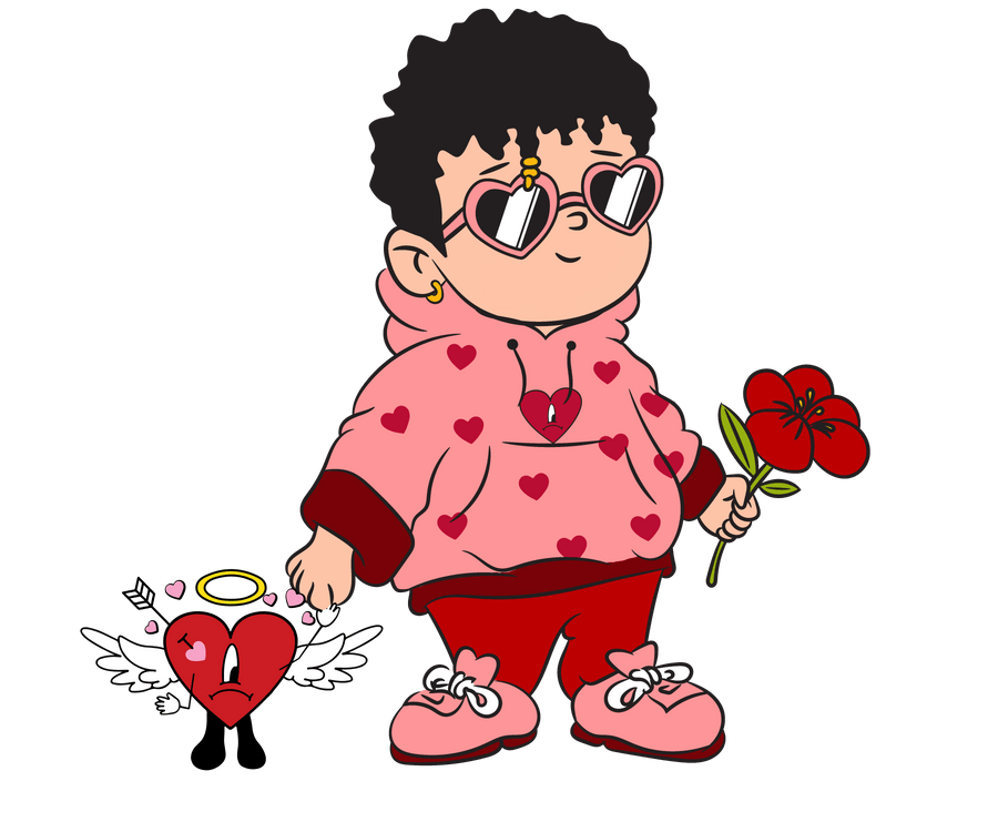 Bad Bunny Friktona Valentine's Day Design | DTF Dallas