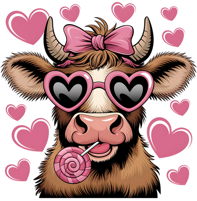 Valentine's Day Cow Design | DTF Dallas - DTF Dallas 