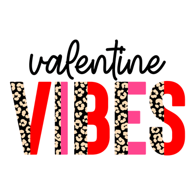Valentine Vibes Leopard Design - DTF Ready To Press - DTF Dallas 