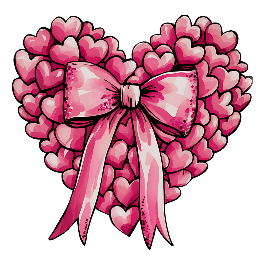 Love Ribbon Valentine's Day Design | DTF Dallas