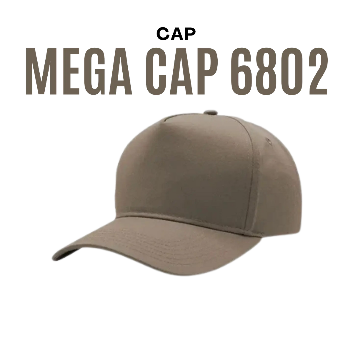 Mega Cap 6802 Poly Cotton Twill Cap - DTF Dallas 