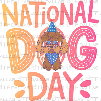 National Dog Day Designs Digital PNG - DTF Dallas 
