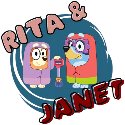 Bluey Rita And Janet Design - DTF Ready To Press - DTF Dallas 
