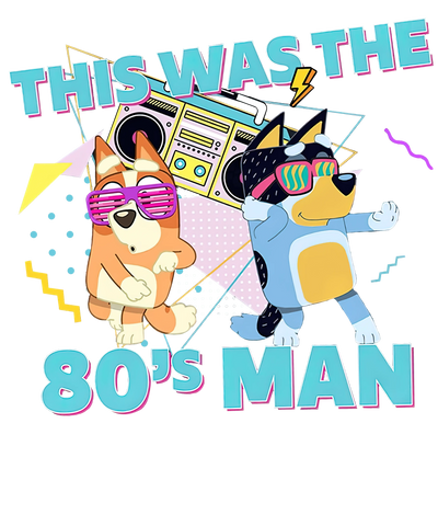 Retro Bluey Design - DTF Ready To Press - DTF Dallas 