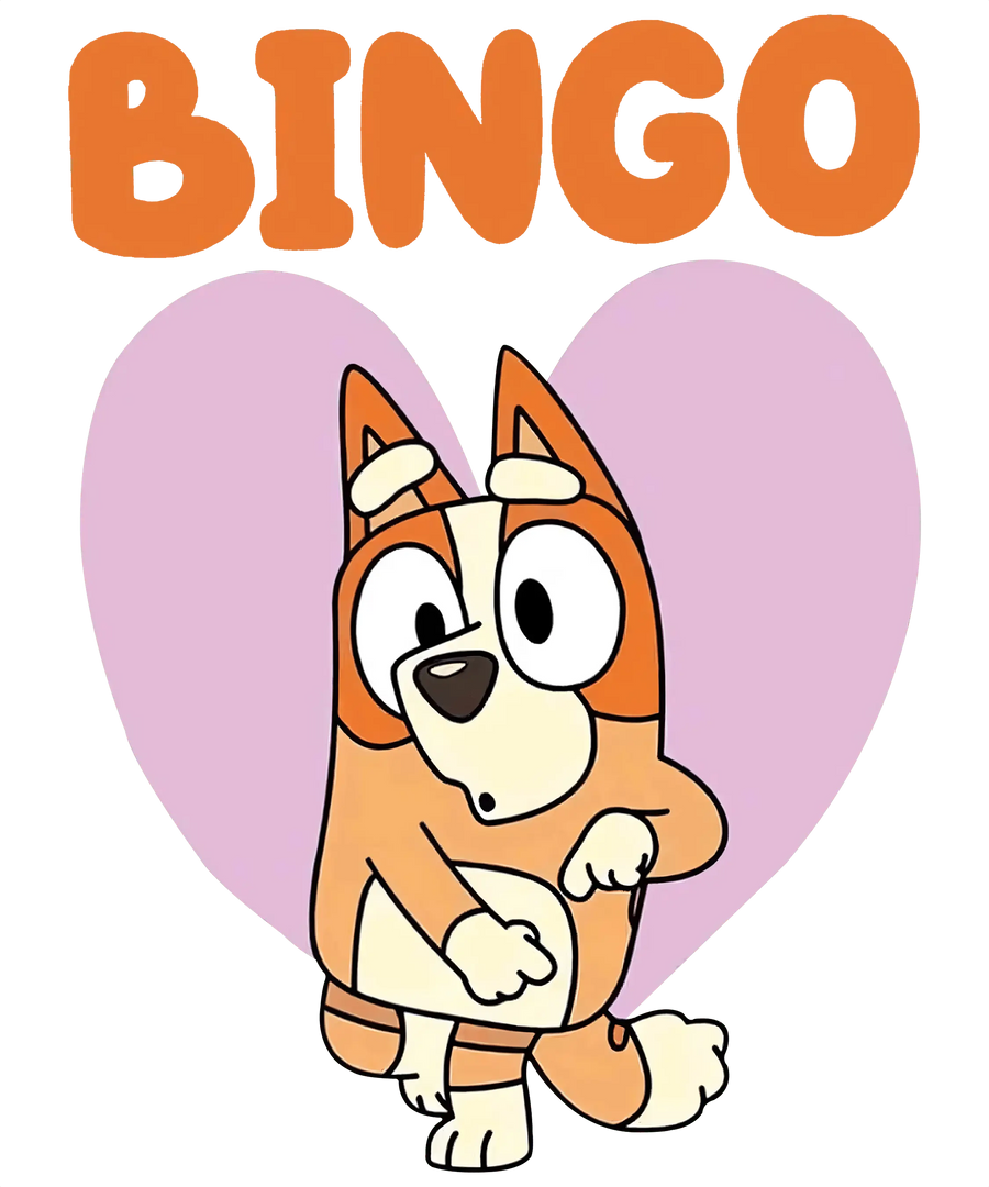 Cute Bluey Bingo Design - DTF Ready To Press