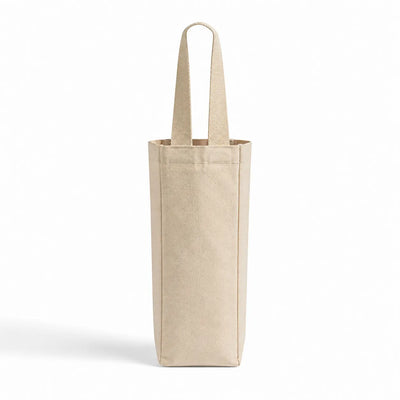 Canvas Single Wine Tote Bag – Reusable Cotton Wine Bottle Carrier WB20 - DTF Dallas 