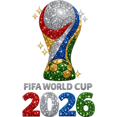 Glitter World Cup 2026  Design - DTF Ready To Press - DTF Dallas 