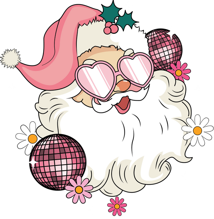 Christmas Sweet Santa Design pressed on a garment